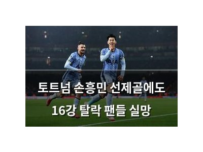 토트넘 손흥민 선제골에도 16강 탈락 팬들 실망