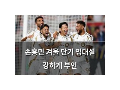 손흥민 겨울 단기 임대설 강하게 부인