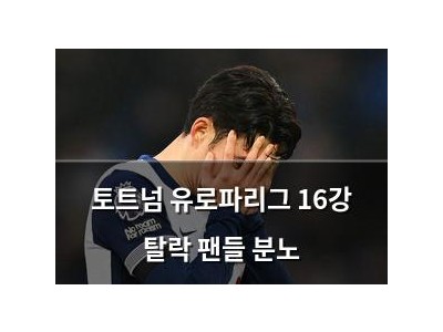 토트넘 유로파리그 16강 탈락 팬들 분노