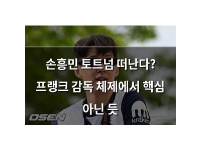 손흥민 토트넘 떠난다? 프랭크 감독 체제에서 핵심 아닌 듯
