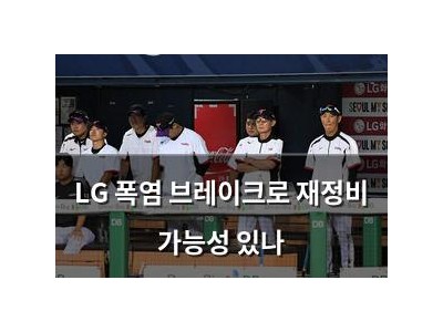 LG 폭염 브레이크로 재정비 가능성 있나