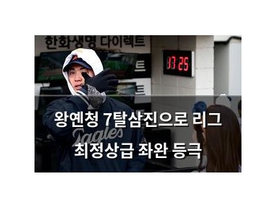 왕옌청 7탈삼진으로 리그 최정상급 좌완 등극